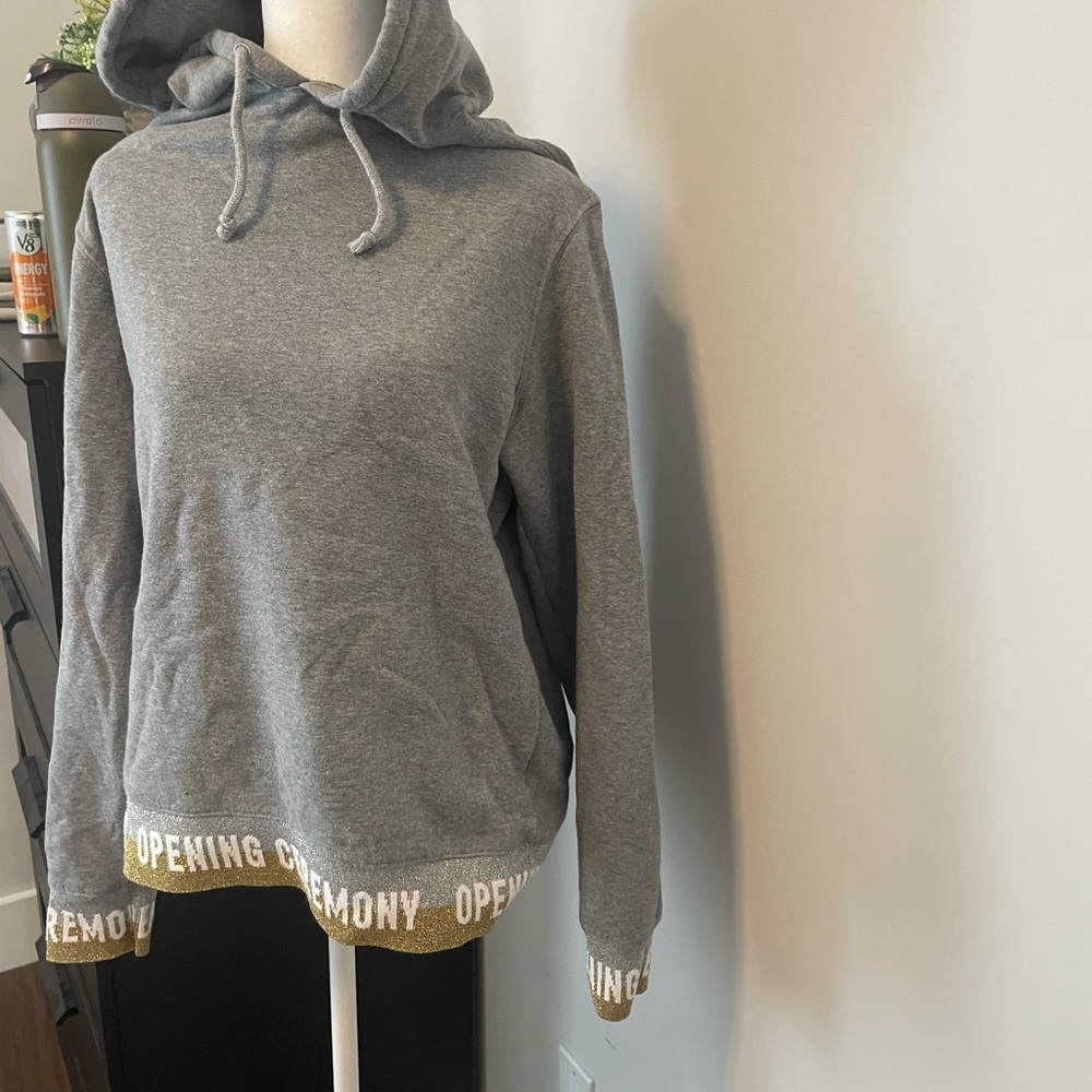 Opening Ceremony Gray Hooded Sweater Relaxed Fit
